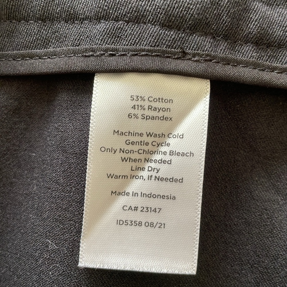TALBOTS CHATHAM ANKLE PANTS Size 14 Black Classic Wardrobe Essential Basic Solid - Picture 13 of 13